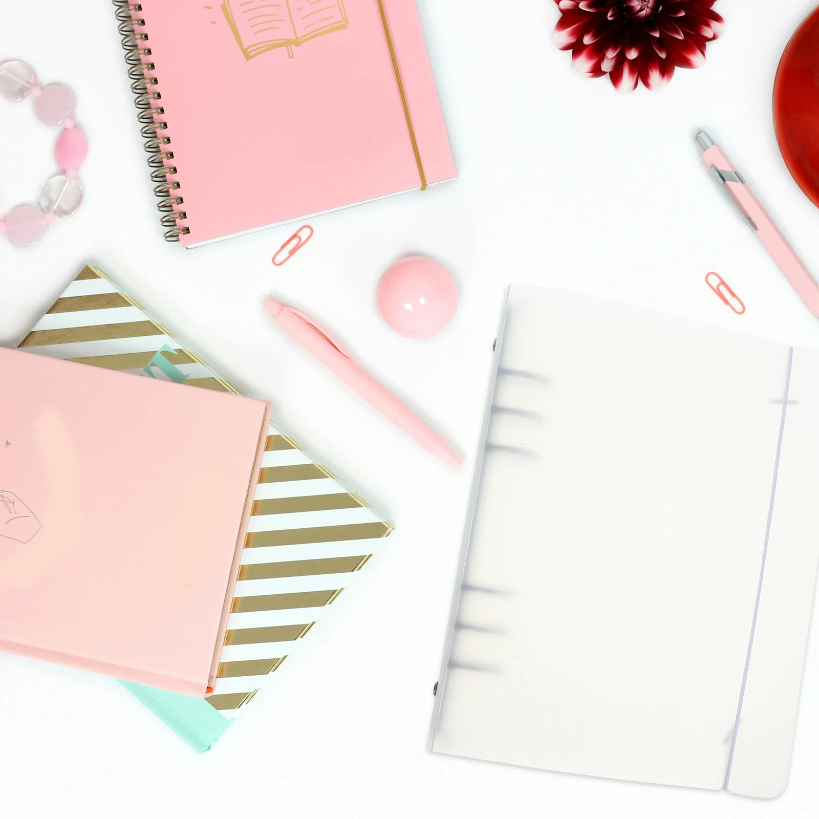 

2Pcs Notebook Shell Binder Cover Portable Folder Organizer Hand Account Shell Adjustable for School Office