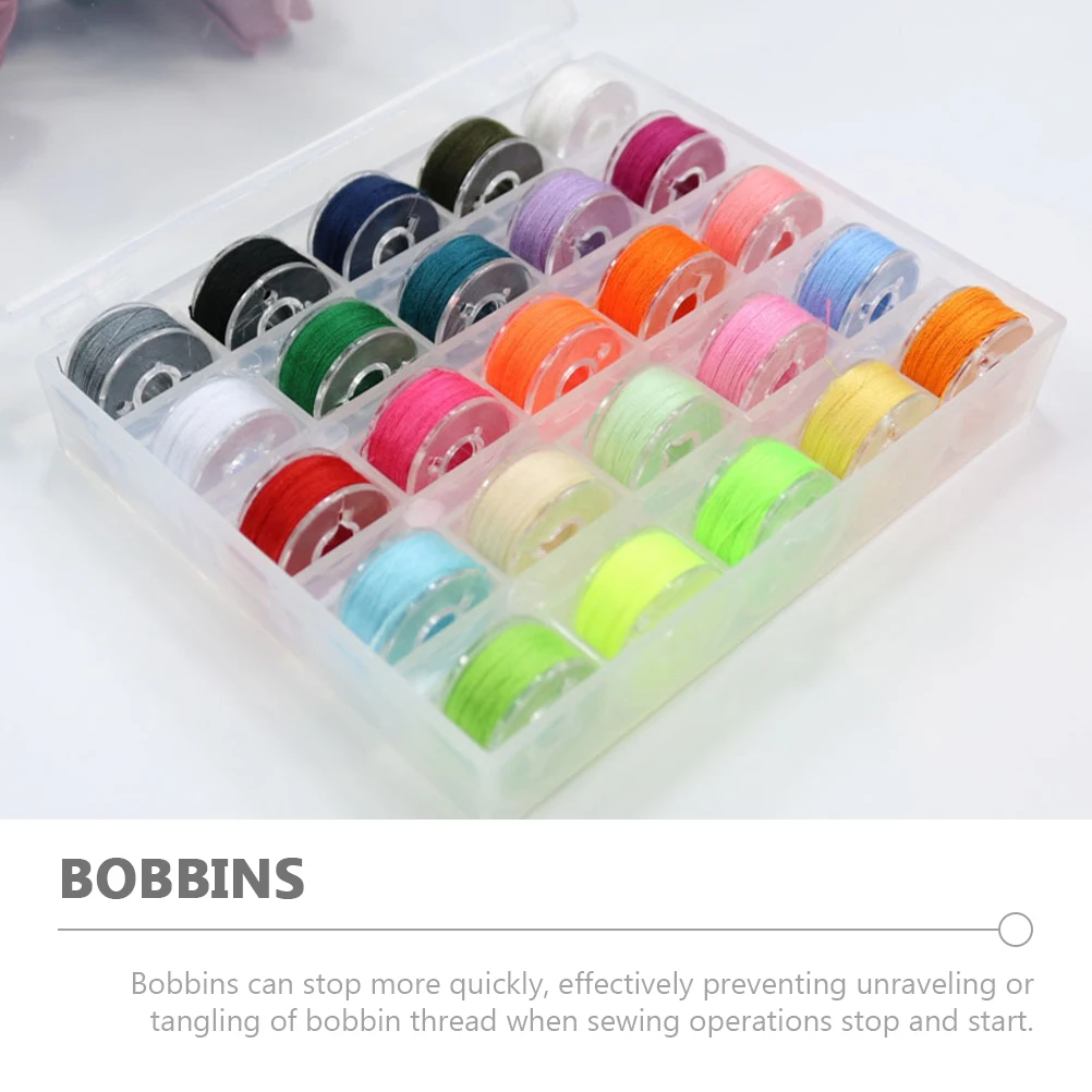 

1 set Thread Bobbins Clear Empty Spools Wear resistant Sewing Machine Accessories Plastic Molded Bobbin Winder Mini Spools