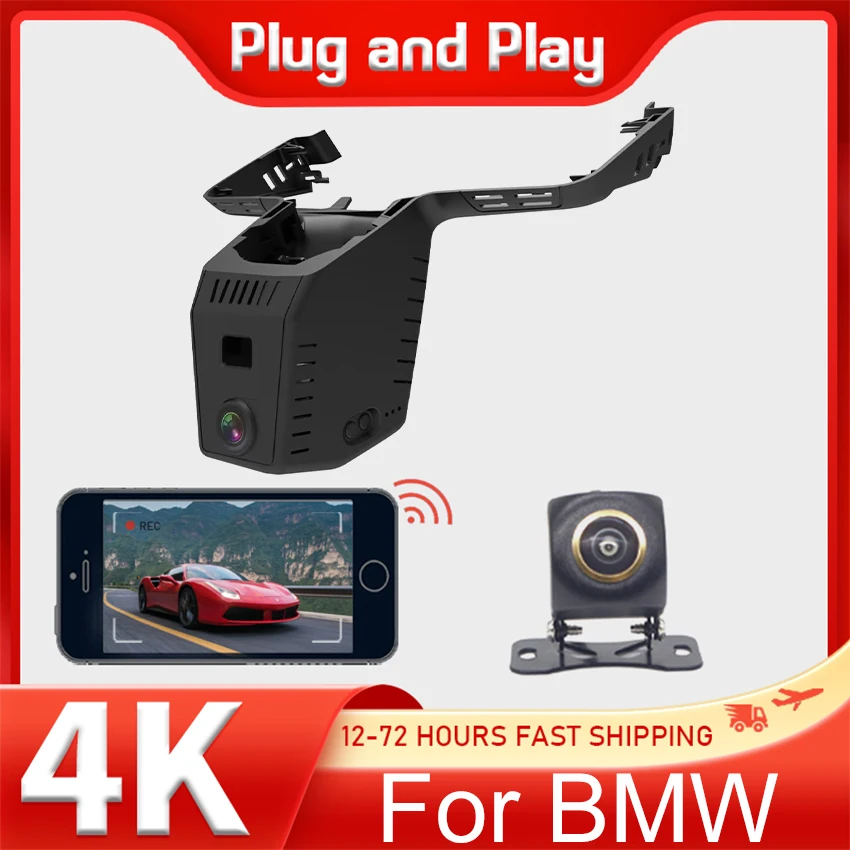 New!Car DVR Wifi Dash Cam Camera Video Recorder Easy Installation For BMW 3 Series 330Li I3 eDrive40L 2025 Plug and Play Dashcam