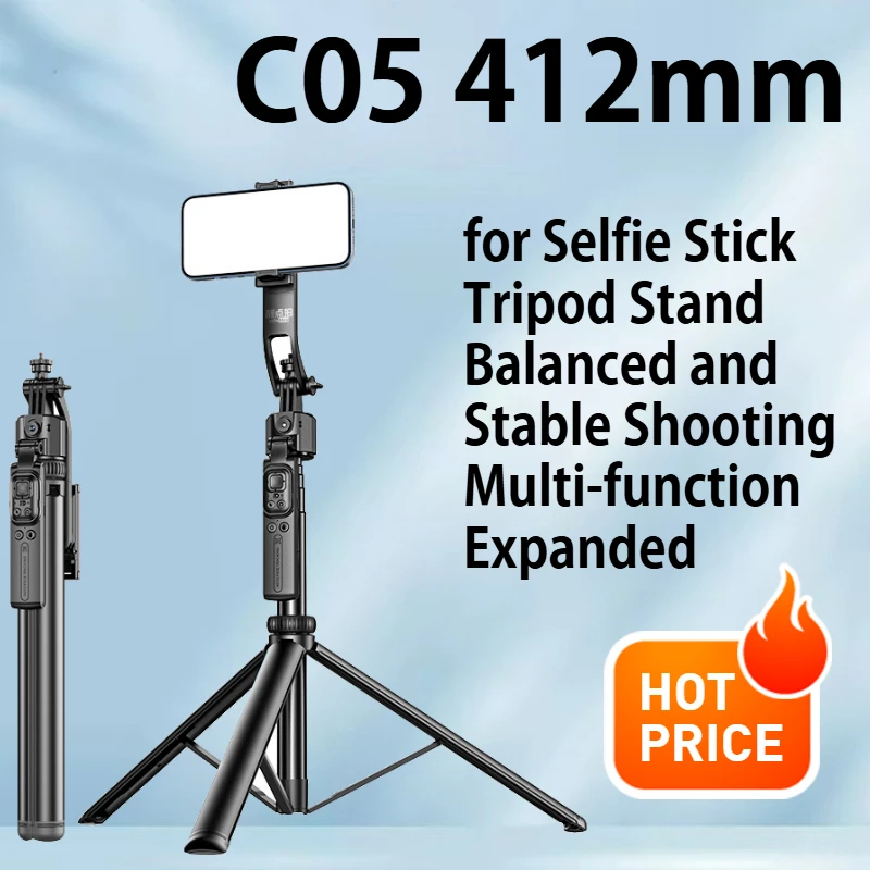 

C05F pan tilt automatic follow-up camera, selfie stick, anti shake and retractable tripod, live streaming camera video