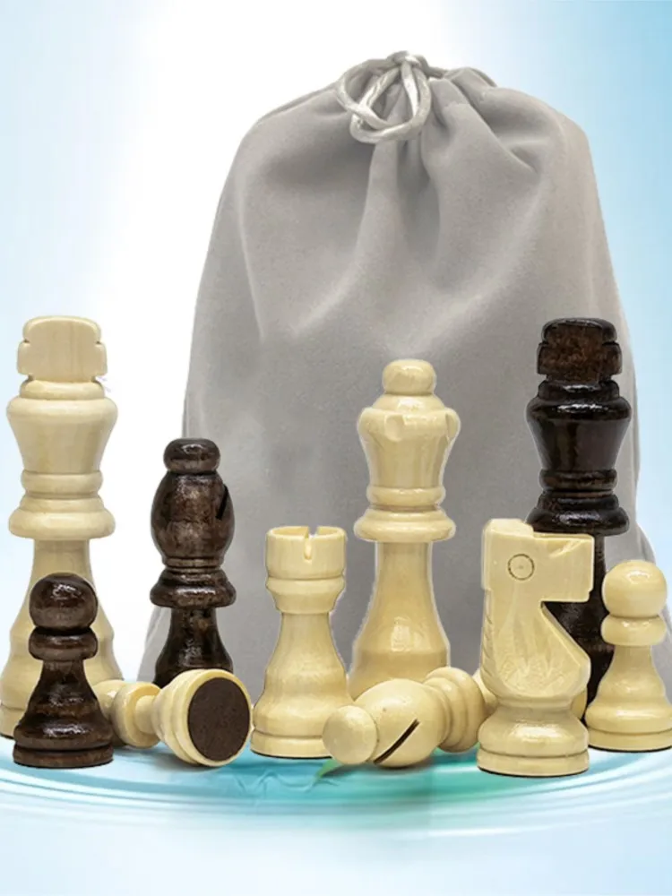 Jeu d'échecs en bois, jeu d'échecs King Height 92/80/65mm avec ou sans échiquier, jeu d'échecs 32 pièces, jeu de société de Table familiale
