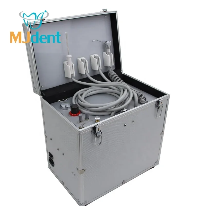 Portable portable denta unit with air compressor