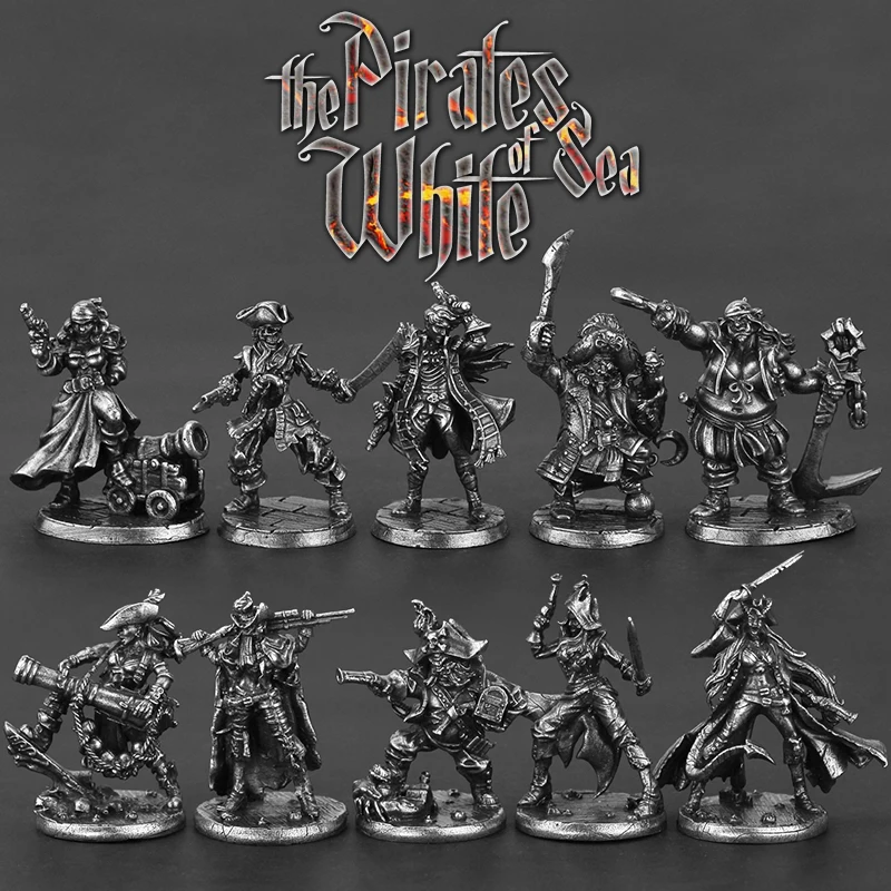 Metalen Piraat Soldaat Actiefiguren Model Bordspel Stuk Miniatuur Ornament Accessoires Eindspeelgoed voor Jongens Desktop Beeldje