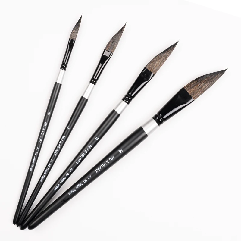 201DS Mixed Pine Squirrel Hair Sword Tip Artist Brush Long Sharp Tip for Chinese Ink Painting Calligraphy Line Drawing