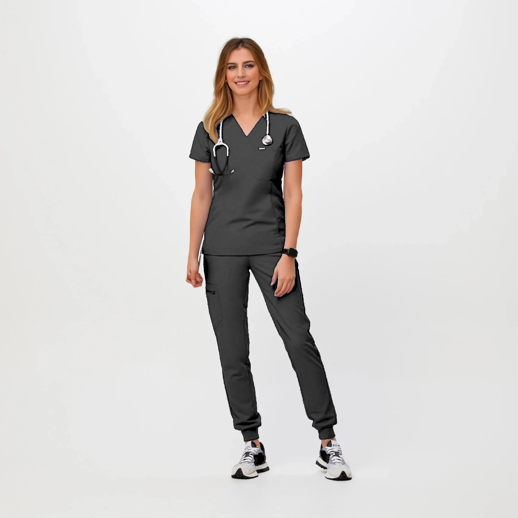 

Hot Sell Scrub Suits Stretch Breathable Women Jogger Nursing Medical Spandex Hospital Scrubs Uniforms Sets