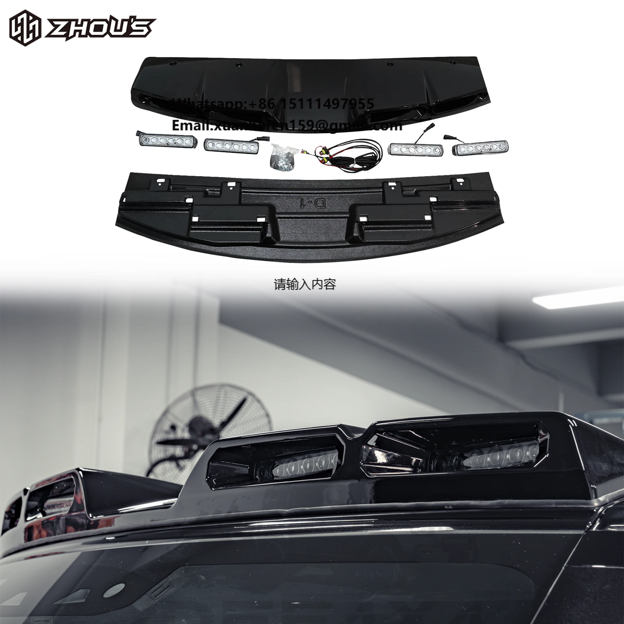 

Auto Exterior Accessories Truck 4X4 Front Led Roof Spoiler Light for Land Rover Defender 90 110 Led Roof Light