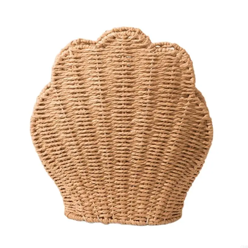 

Braided Paper Cord Box Handwoven Storage Bin For Toy Cosmetics Shell Themed Home Decoration Accessory C5AD