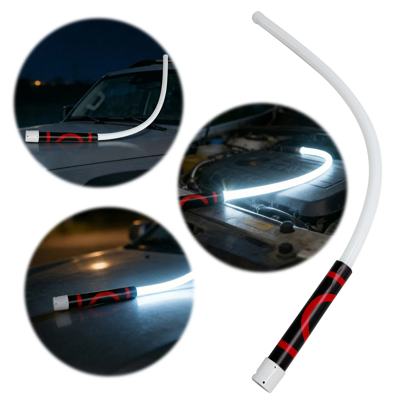 Bendable Work Light 3 Brightness Modes Rechargeable Flexible Light with High Lumens for Car Repairs Inspections & Tight Spaces