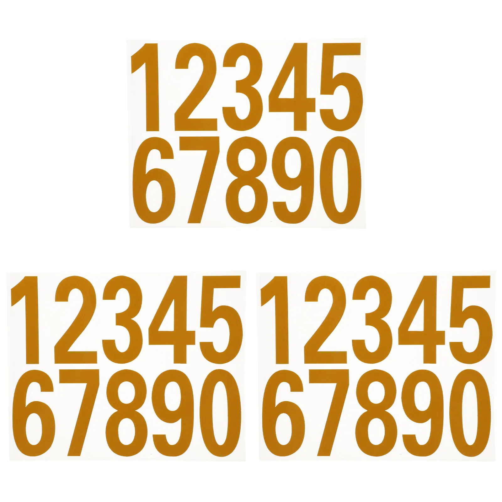 

3Sets Number Reflective Stickers Waterproof Pet Material for Mailbox Door House Address Car Emergency Stop Warning