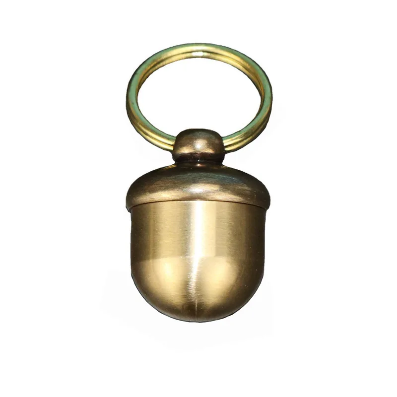 Portable Mini Seals Bottle Acorn Type Brass Pills Case Waterproof Canister Medicine Bottles Outdoor EDC First Aid Survival Tool