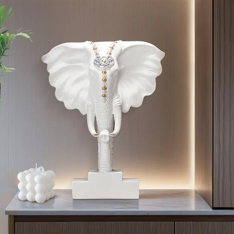 Creative Animal FigurineElephant Sculpture Living Room Office Large Size Decor Crafts Resin Model Modern Home Decor Statue