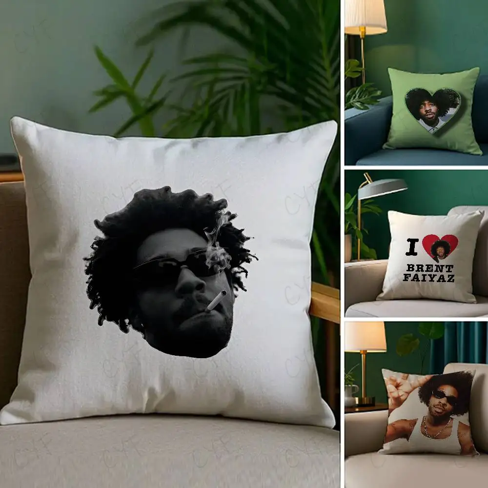 

Chill RNB Singer B-Brent Faiyaz Pillow Case Custom Printed Brushed Fleece Pillow, Baby Skin-Touch, Eco-Friendly Dye-Sublimation