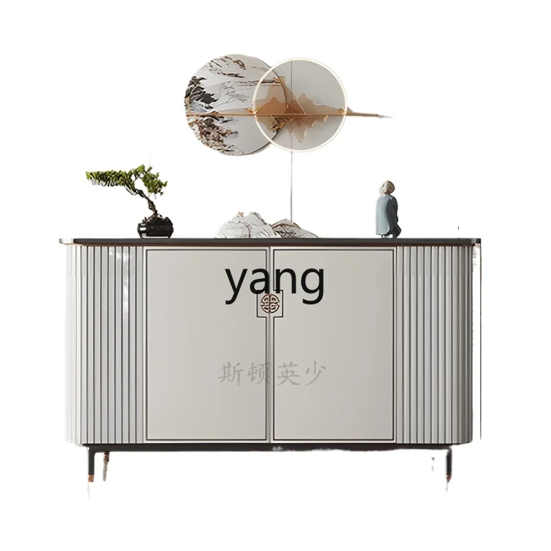 

LHH new Chinese-style solid wood dining side cabinet simple storage locker light luxury decoration aisle entrance cabinet