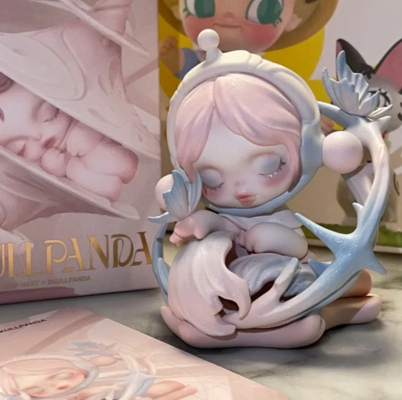 

Genuine Pop Mart Skullpanda The Paradox Series Blind Box Kawaii Anime Action Figure Desktop Decor Surprise Mystery Box Girls Toy