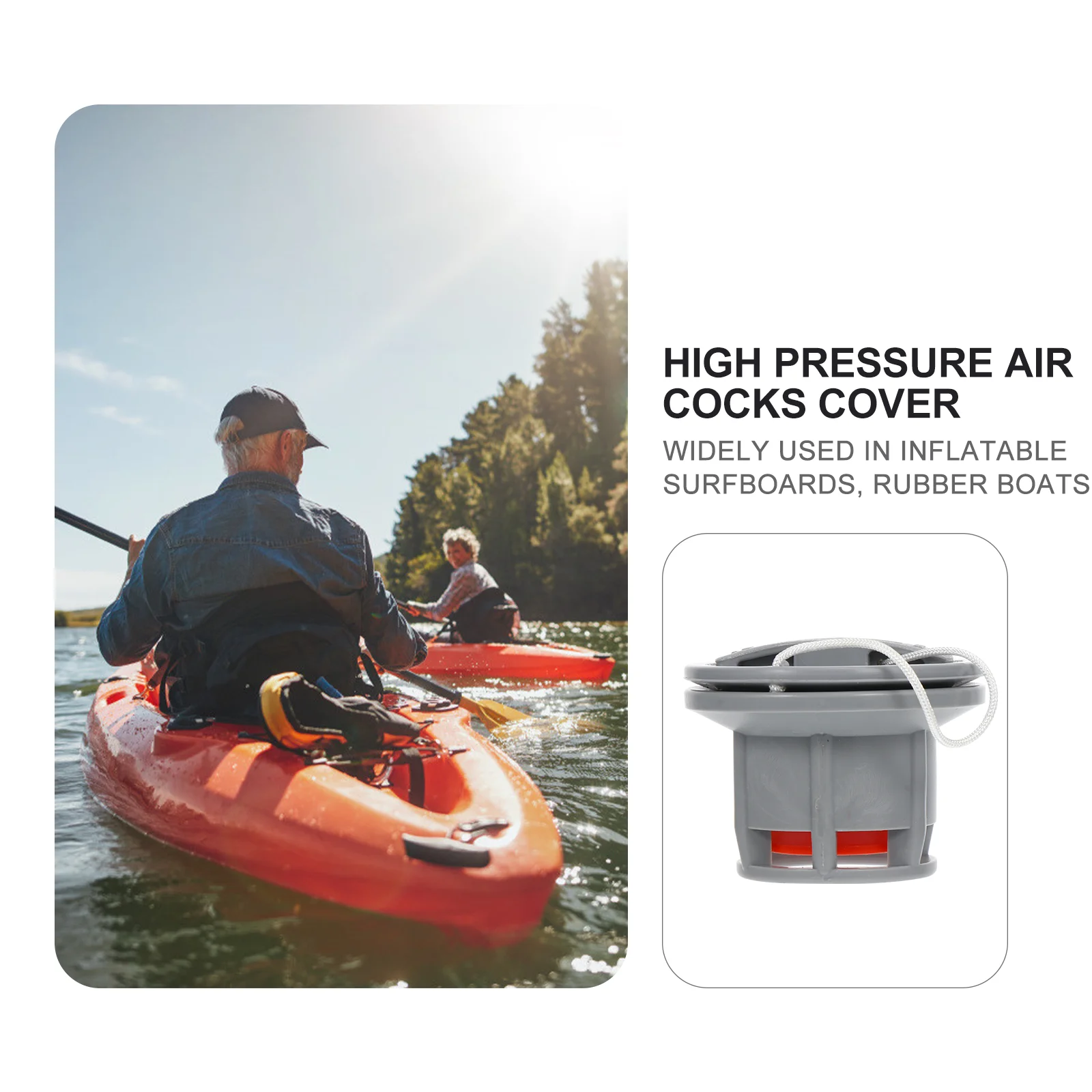 

8 Hole Air Valves for Inflatable Boat Kayak SUP PVC High Pressure Connector Grey Steam Environmental Protection Practical