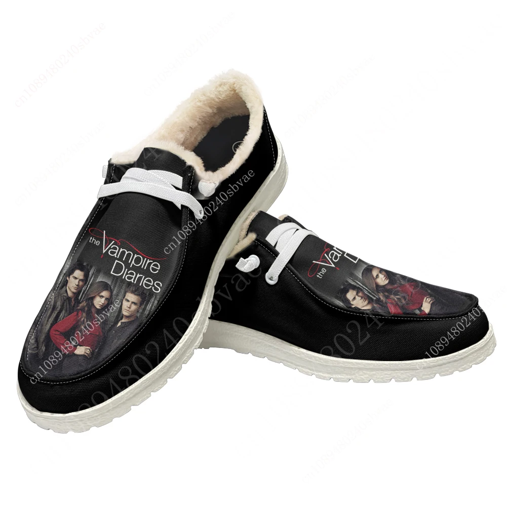 

The Vampire Diaries Damon Salvatore Plush Flat Shoes Outdoor Sneakers Lightweight Shoes Custom shoes Footwear Custom Made Shoe