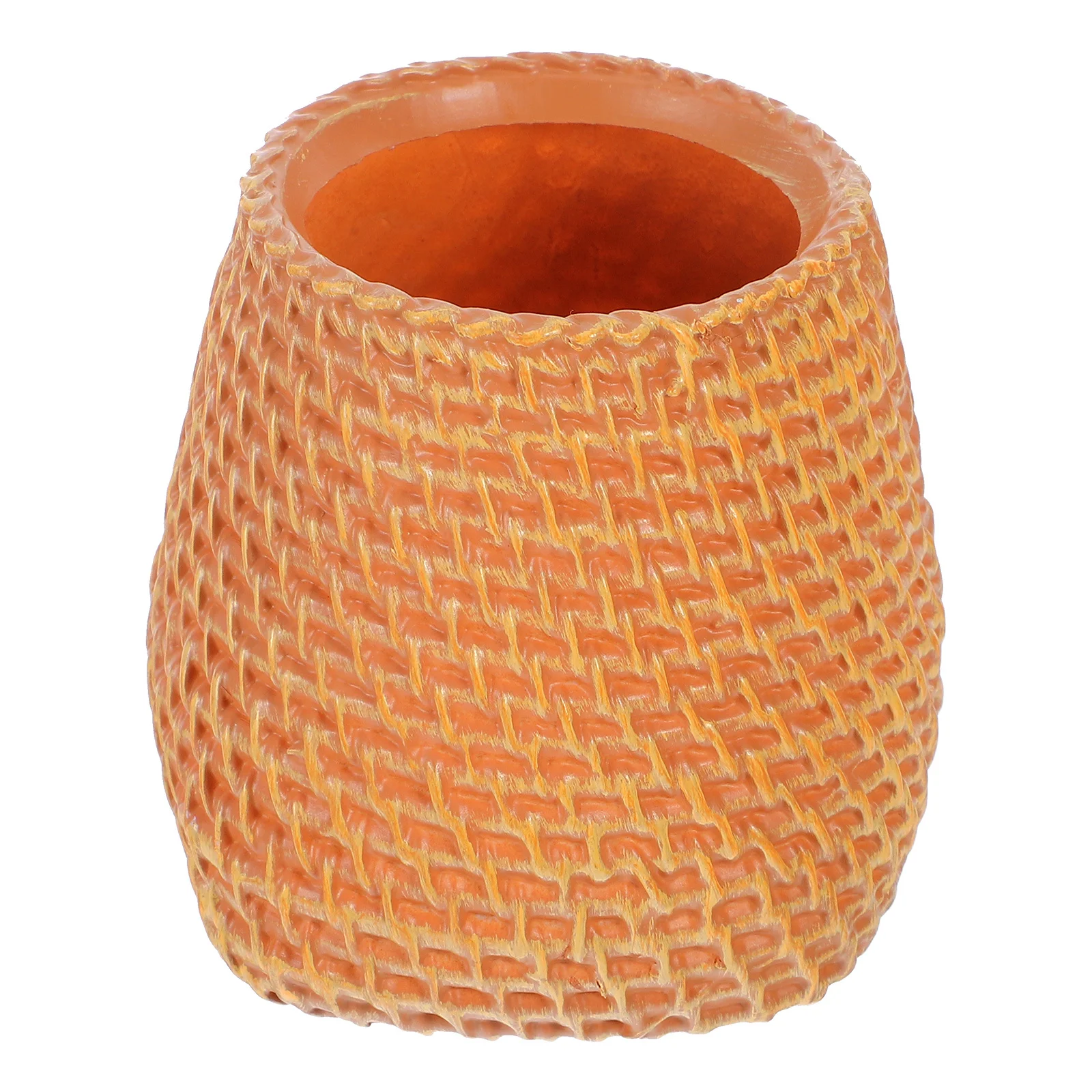 

Plastic Imitation Rattan Pen Holder Multifunctional Small Pencil Cup Desk Organizer Makeup Brush Holder Flower Vase Desktop
