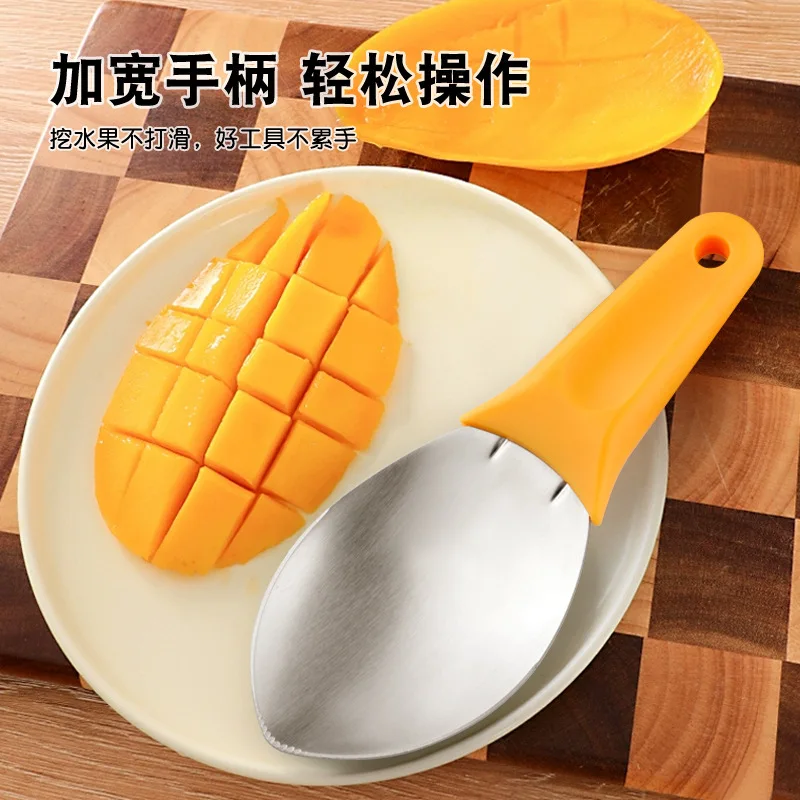 

Multifunction Mango Knife Dicing Tool Multi-functional Peeler Mango Peeler Mango Scoop Expediency Kitchen Gadget