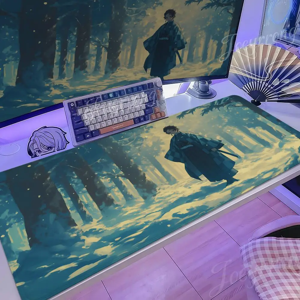 

D-Demon SlayerS Mouse Pad Hot Anime 1000x500 Taro Sakamoto Days XXL Large Gaming Non-slip Office Keyboard Mats Desk Mat