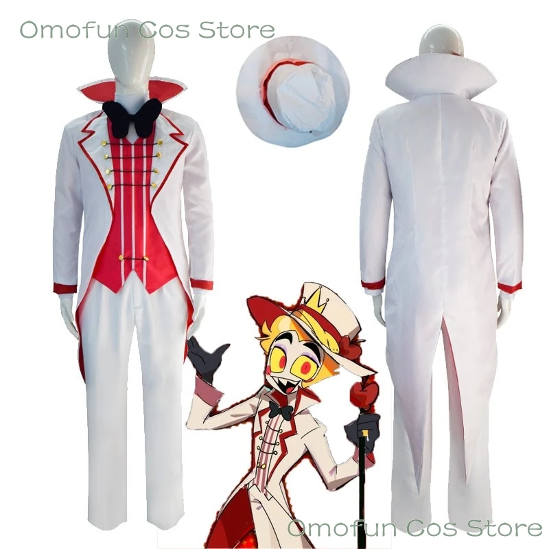 Anime Hassbin Lucifer Cosplay Hotel Costume With Hat Morningstar Snake King Suit Cosplay Clothes Halloween Party Devil Daddy Men