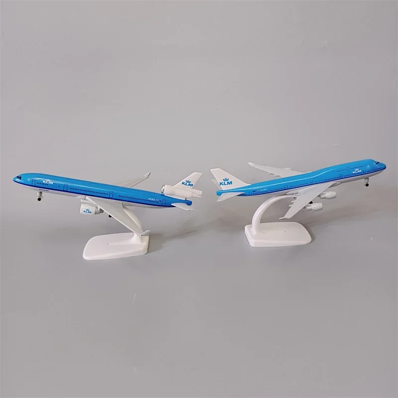 20cm ze stopu metali powietrza Netherlands KLM linie lotnicze przewożą B747 MD MD-11 Model samolotu odlewu samolotu Model samolotu w podwozia