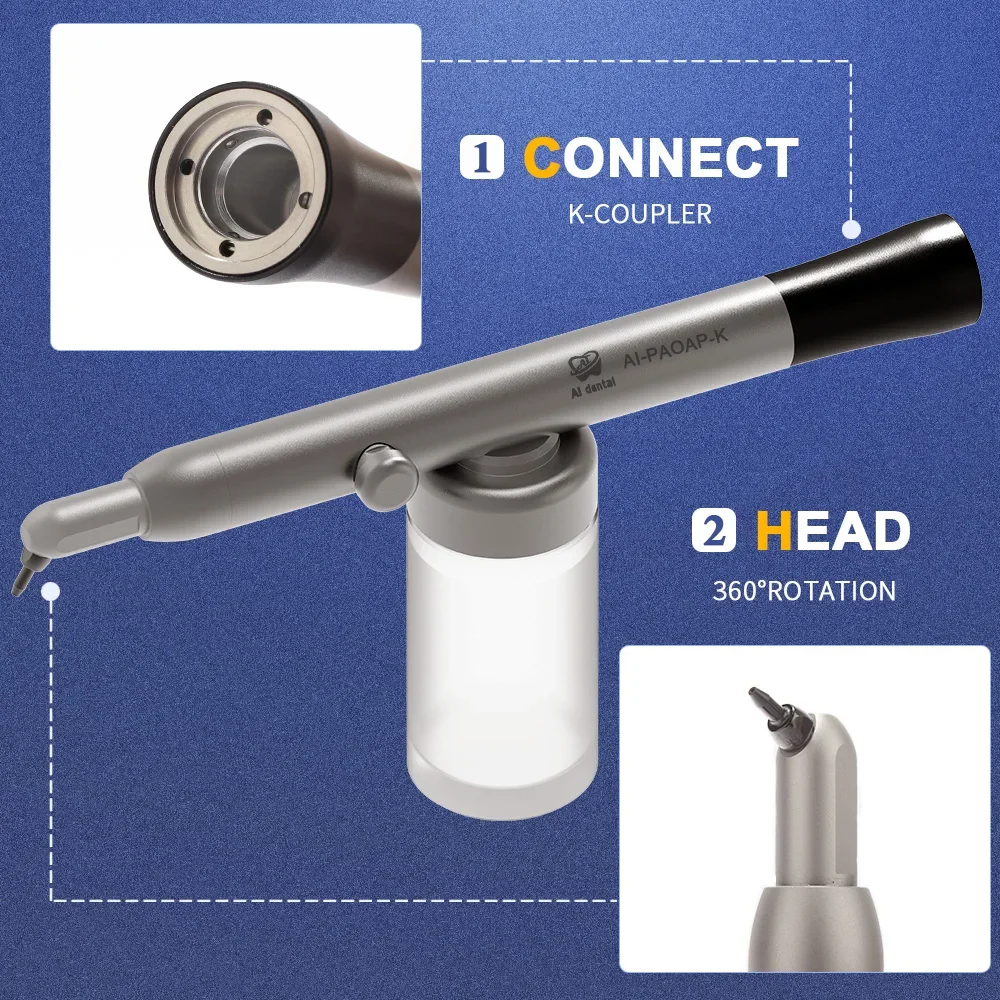 Dentals extraoral air polishing system set AI-PAOAP-KCL6 type couplings sandblasting guns tooth cleaning portable system