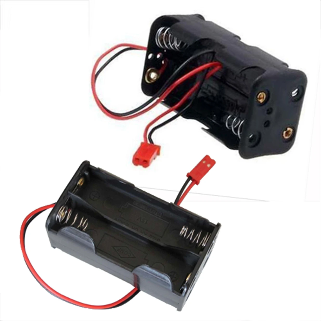 2Set On/Off Power Switch Battery Receiver & 4 Cell AA Battery Container with JST Plug for Redcat Traxxas1/10 RC Power Car Truck