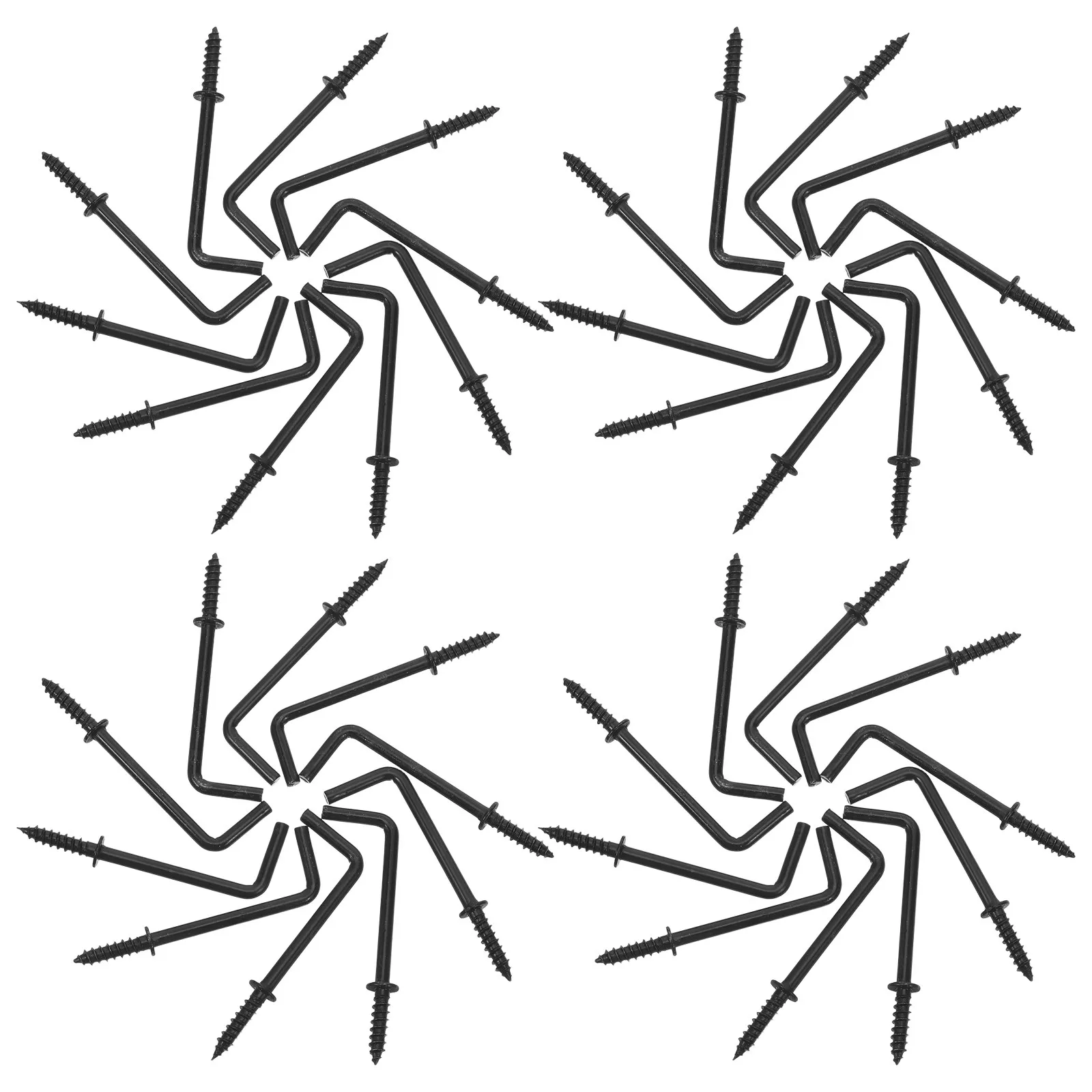 100Pcs Self Tapping L Shaped Screw Hooks Heavy Duty Right Angle Picture Hanging Screw in Hooks Wall Mount Display Hardware