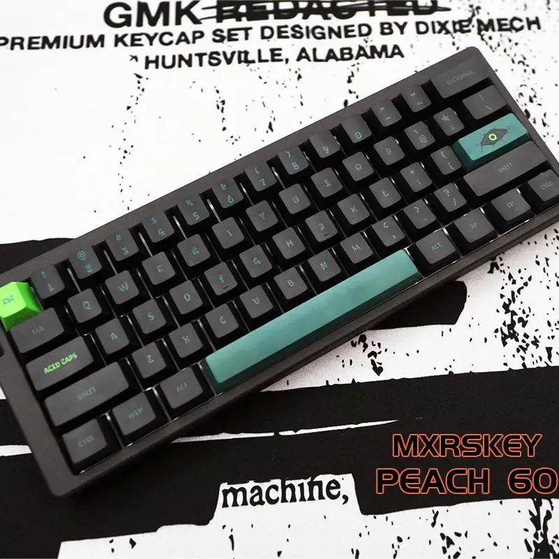 MXRSKEY PEACH60 Magnetic Switch Keyboard RT0.1mm Wired Custom Gaming Keyboard 8000Hz Mechanical Keyboard Aluminium PC Accessory