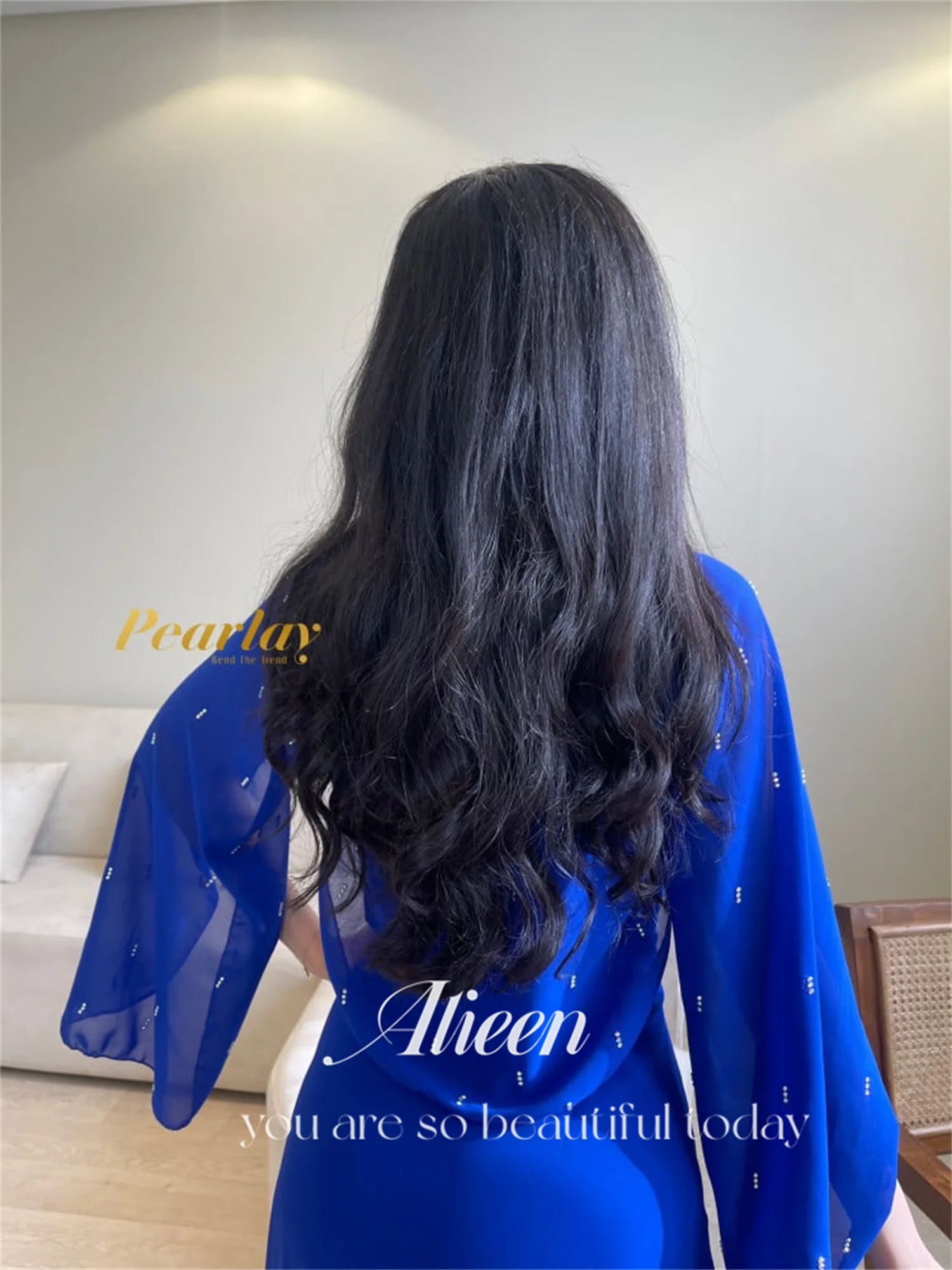 Aileen Grace Blue Two Piece Set Chiffon Elegant Party Dresses for Women 2024 Robe De Soiree Femmes Happy Sharon. Wedding Dress