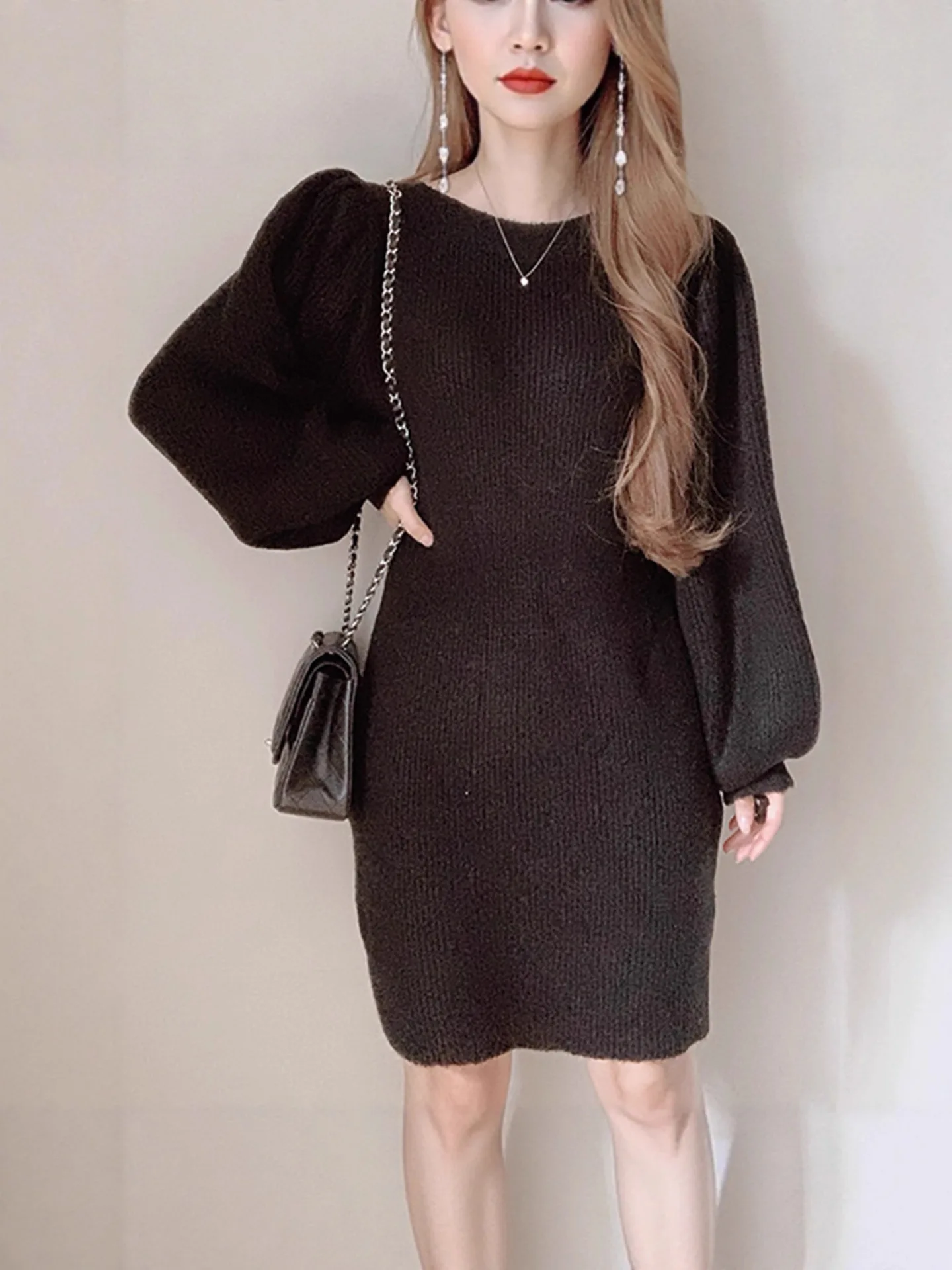 

Пуловеры длиной до колена, рождественские свитера, джемперы, женские легкие джемперы средней длины, каваи, термостойкий уникальный меховой воротник для девочек