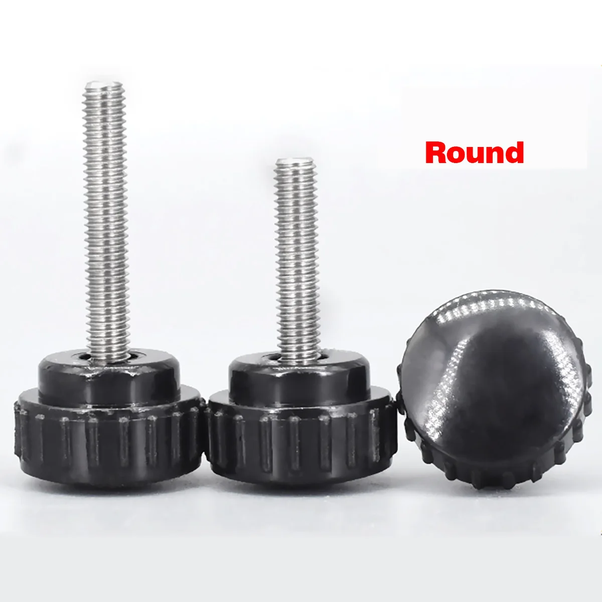 304 Stainless Steel Sheep Horn/ Round Head Plum Blossom Handle Rotating Rubber Head Bolt  M5M6