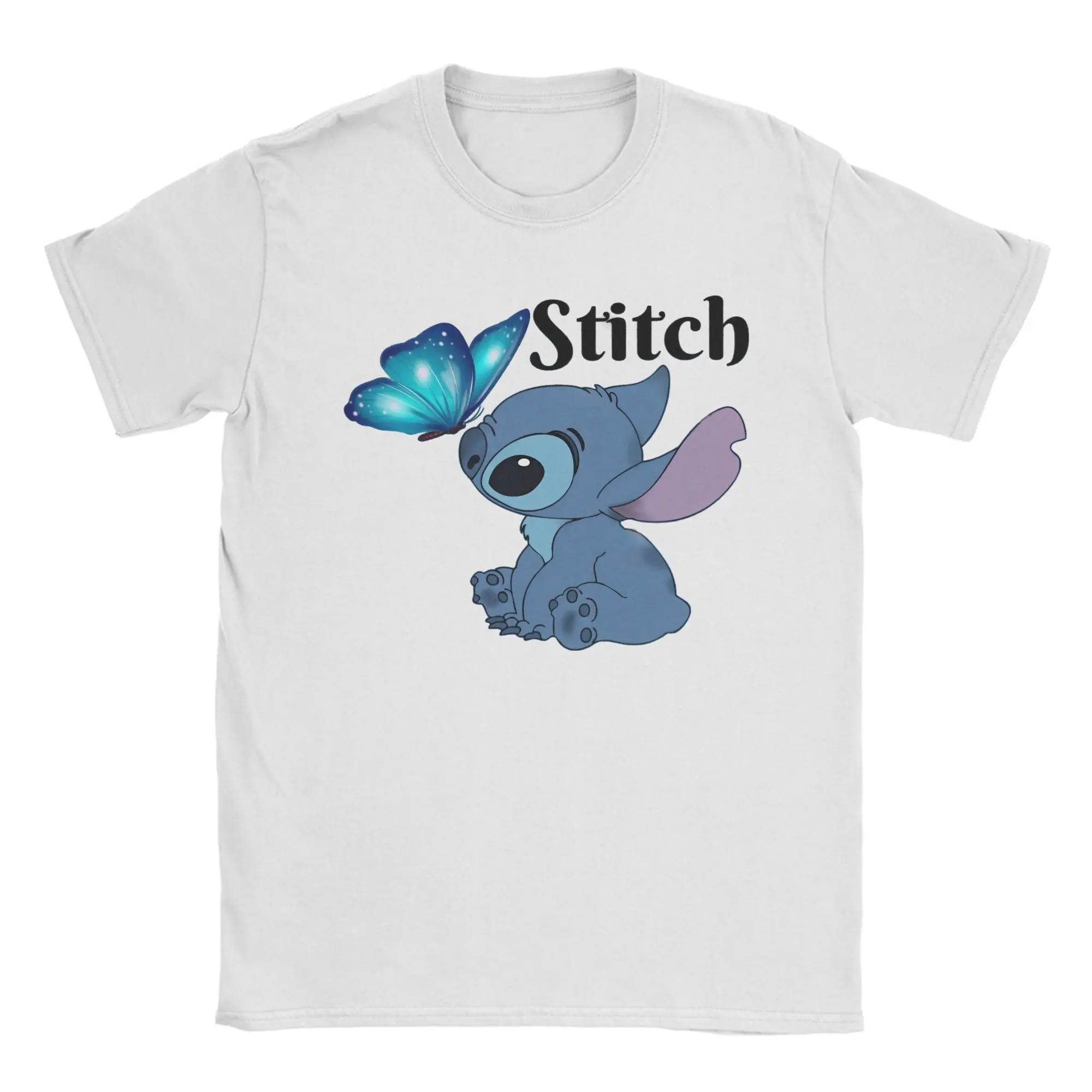

Men's Cute lilo and stitch T Shirts Cotton Clothing Awesome Short Sleeve Crew Neck Tee Shirt Big Size T-Shirts