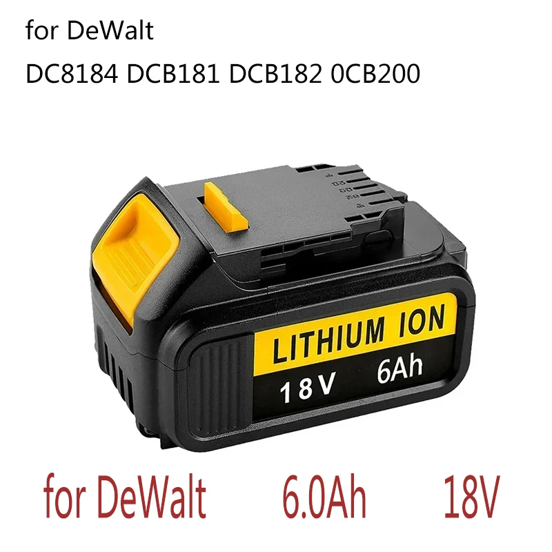 

Сменный литиевый аккумулятор для DCB200 20 В 8000 мАч для Dewalt 18 В DCB184 DCB200 DCB182 DCB180 DCB181 DCB182 DCB201 DCB206