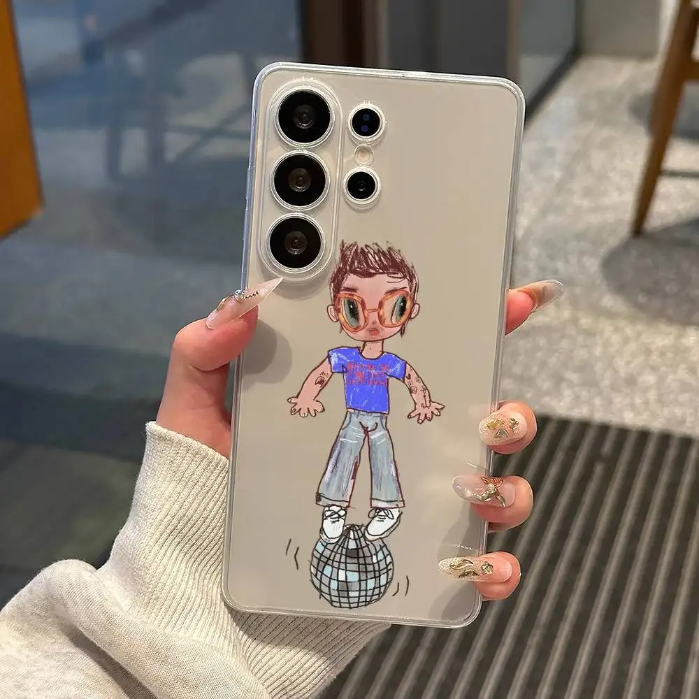 H-Harry Kiss All The Time S-Styles  Phone Case For Samsung S25,S24,S21,S22,S23,S30,Ultra,S20,Plus,Fe,Note,10,9,5G Transparent