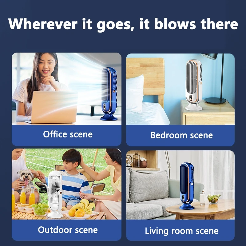 Xiaomi Rechargeable Desk Fan Portable Cooling Electric Fan Small Personal Cooling Fan Quiet Table Fan for Home Office Bedroom