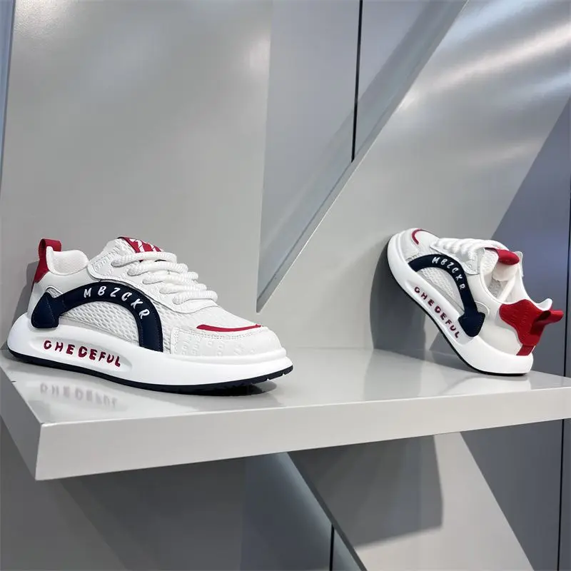 

Мужские белые массивные кроссовки осень 2024, дышащий минималистичный дизайн, приятный для студентов и популярный в Instagram