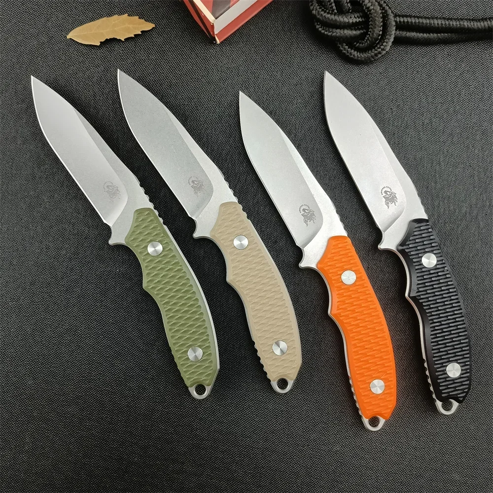 Hinderer Flashpoint Rescue Fixed Blade Knife - D2 Steel G10 Handle Tactical Outdoor Survival Camping EDC Tool with Sheath