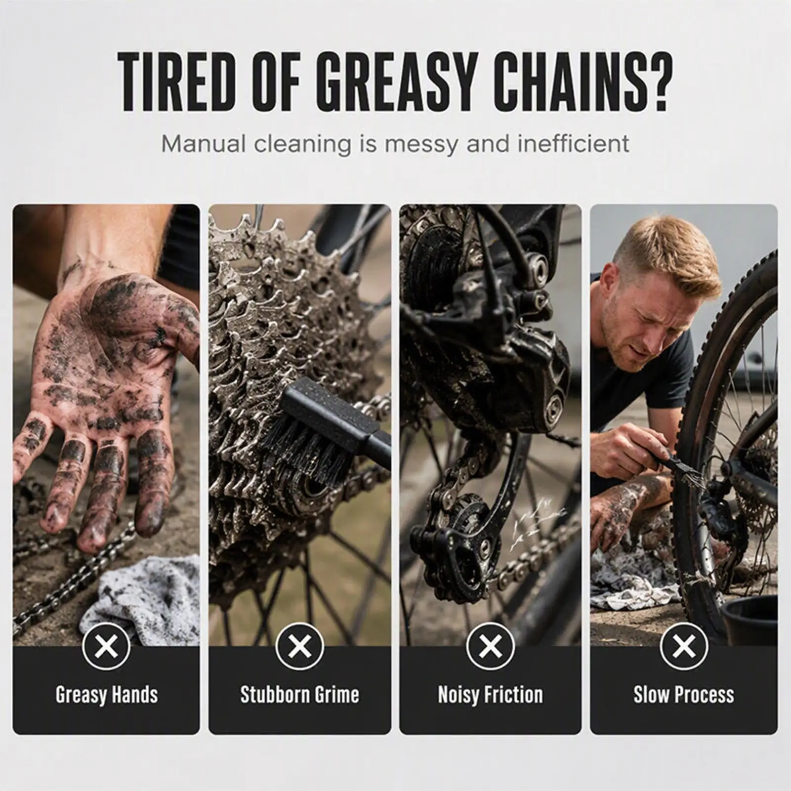 Bicycle Chain Cleaner Cycling Drivetrain Maintenance Scrubber Applicator Chain Scrubber For Garage Workshop Home Tour Commute