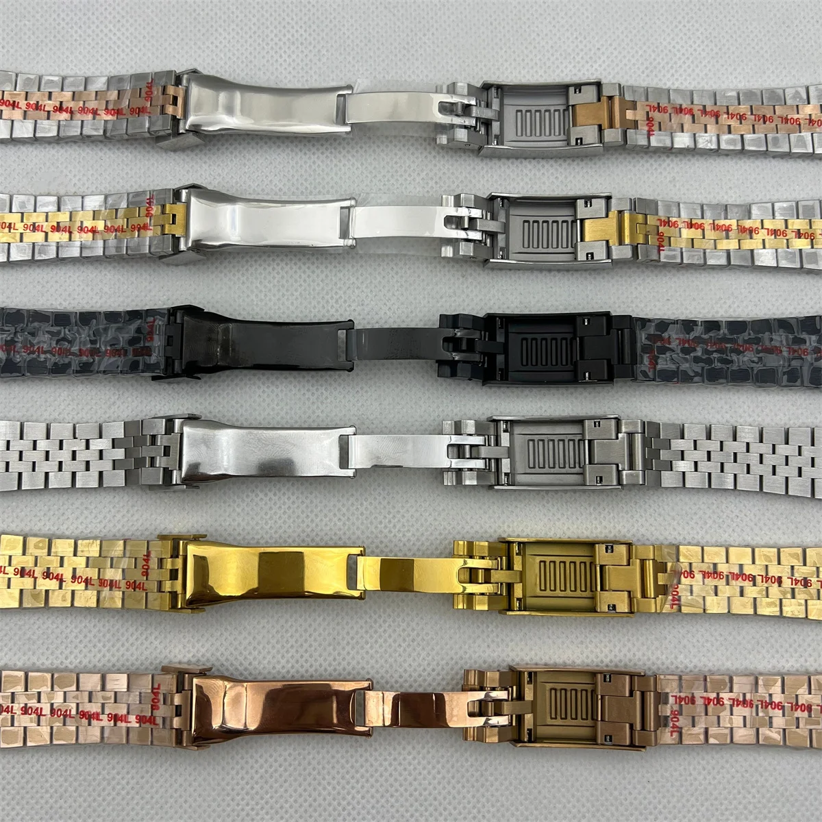 مشبك قابل للطي بحزام من الفولاذ المقاوم للصدأ 20 مم 316L يناسب علبة 36 مم 38 مم 39 مم 40 مم