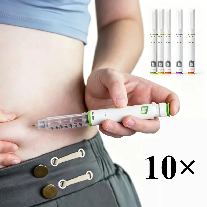 High Quality 5-10PCS Disposable Insulin Injection Pens Portable Insulin Injection Device Medication 60U Magic Pen