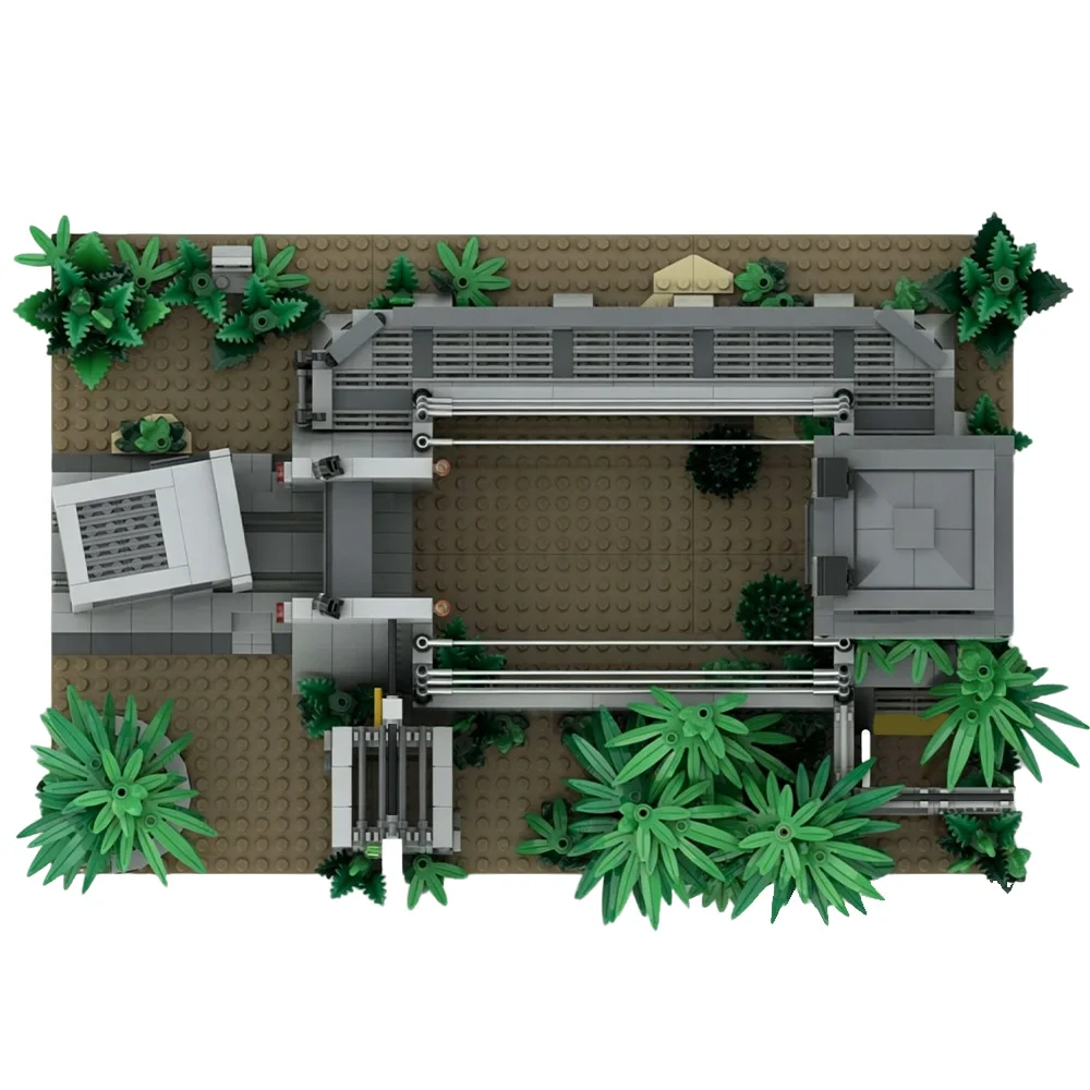 MOC Raptor Cage Building Blocks Architecture of Dinosaur Activity Centers Creative Home Decor Brick Toy Adult Gift