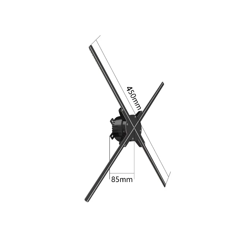 45Cm 4-blade holographic fan advertising display
