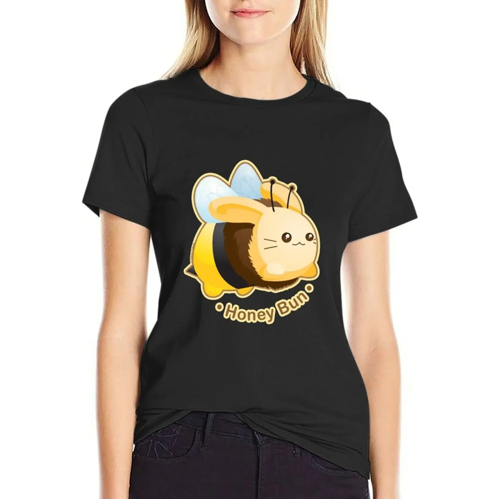 Cute Honey Bun Bunny T-Shirt summer top graphics t-shirts for Women graphic tees