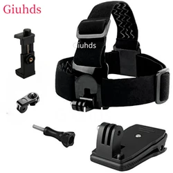 Head Backpack Mount Bundle for iphone xiaomi Samsung phone GoPro Hero Black, Session, Hero 4 3+ DJI Osmo Action Camera