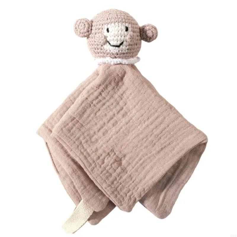  Multipurpose Baby Soothing Blanket Cotton Fabric Animal Design Emotional Assist
