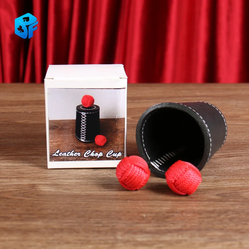 Chop Cup - Leather Magic Tricks Appear Vanish Ball Magician Close Up Illusions Props Gimmick Mentalism Magica Cup tour de magie