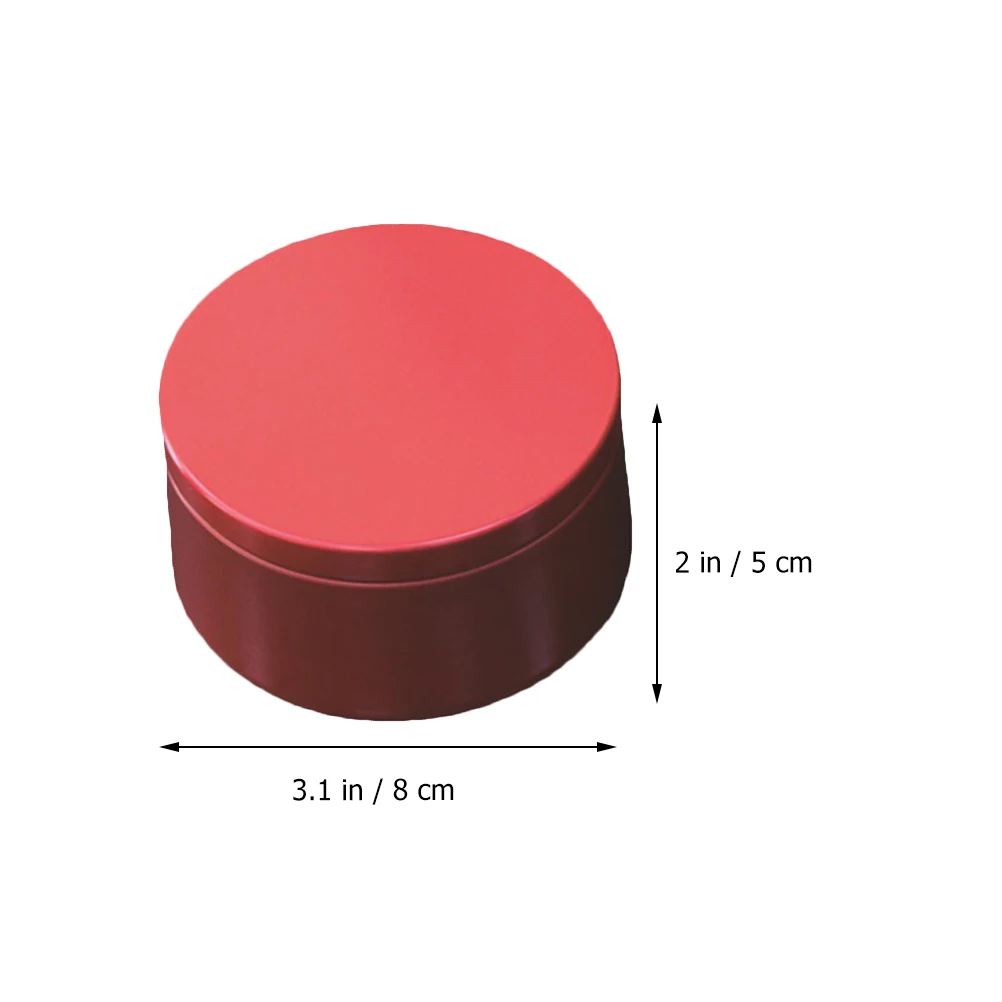 

3Pcs Red Tinplate C y Boxes Simple Storage Snack Gifts Wedding Decor Treat Jars Durable AntiRust Excellent Texture Practical