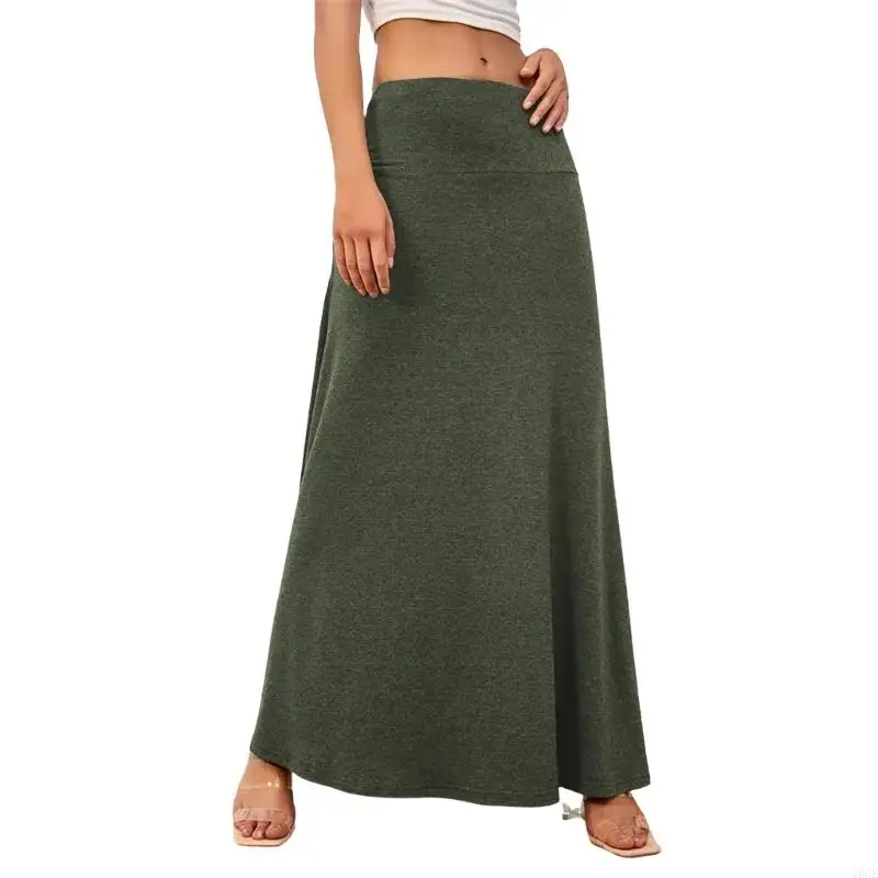

Women's Casual Long Skirts Strhy Soft Flowy Maxi Formal Skirts High Waist Skirts for Women