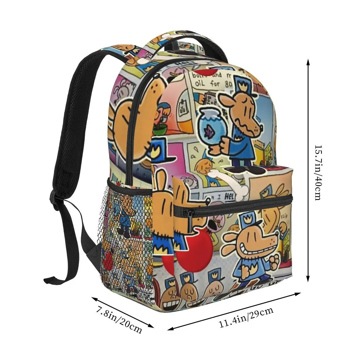 Dog Man Anime Cartoon Backpacks Boys Girls Bookbag Students School Bags Cartoon Laptop Rucksack Shoulder Bag Large Capacity